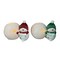 Resin LED Snowman Decor Set of 2 Multicolor Tabletop Figurines
